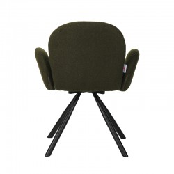 Armchair Garzele Inart green teddy fabric-leg black metal 68x66x82.5cm Armchair Garzele Inart green teddy fabric-leg black metal 68x66x82.5cm