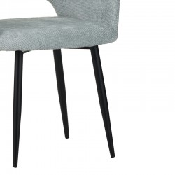 Factols Inart armchair light green fabric-leg black metal 53x61x84cm Factols Inart armchair light green fabric-leg black metal 53x61x84cm