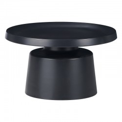 Coffee table Ginoze Inart black metal D70x40cm Coffee table Ginoze Inart black metal D70x40cm