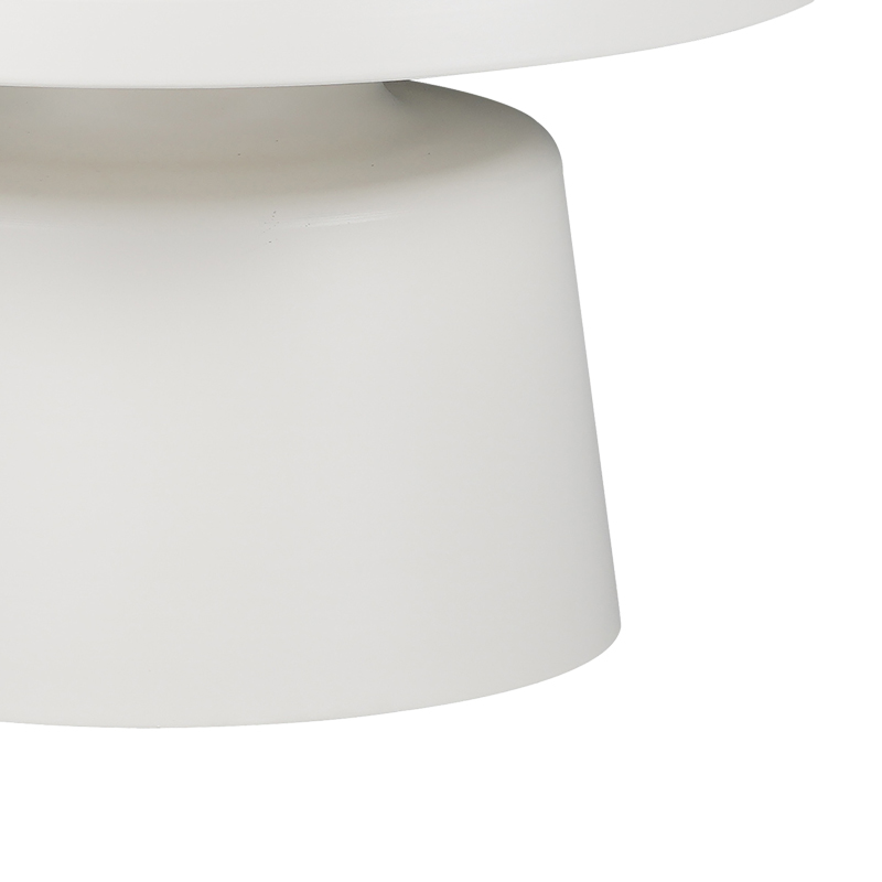 Coffee table Ginoze Inart white metal D70x40cm Coffee table Ginoze Inart white metal D70x40cm