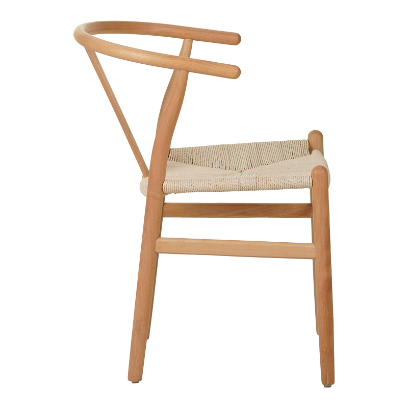 Wishbone chair pakoworld rubberwood-rope in natural shade 60x51x80cm Wishbone chair pakoworld rubberwood-rope in natural shade 60x51x80cm