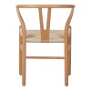 Καρέκλα Wishbone pakoworld rubberwood-σχοινί σε φυσική απόχρωση 53.5x57x74εκ