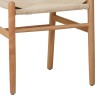 Καρέκλα Wishbone pakoworld rubberwood-σχοινί σε φυσική απόχρωση 53.5x57x74εκ