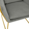 Armchair Mira pakoworld grey-golden 65x69x86cm