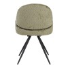Καρέκλα περιστρεφόμενη Morea pakoworld μπουκλέ ύφασμα σε λαδί απόχρωση με μαύρα μεταλλικά πόδια 55x63.5x89.5εκ