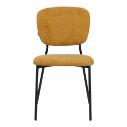 Cathair pakoworld chair bouclé fabric in tampa color with black metallic legs 48x53x82cm Cathair pakoworld chair bouclé fabric in tampa color with black metallic legs 48x53x82cm
