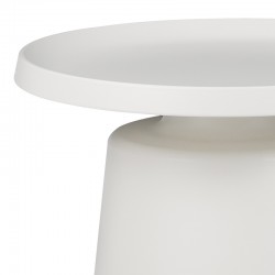 Coffee table Ginoze Inart 2 pieces set in white color metal Coffee table Ginoze Inart 2 pieces set in white color metal