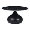 Kirkene Inart side table black marble sintered stone and black metal 2pcs