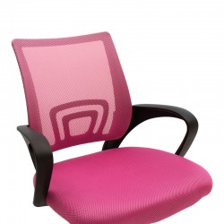 Berto II pakoworld office chair with mesh fabric in pink-black shade 60x48x85-95cm Berto II pakoworld office chair with mesh fabric in pink-black shade 60x48x85-95cm
