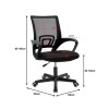 Berto II pakoworld office chair recline with mesh fabric in black shade 60x48x85-95cm