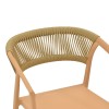 Armchair Sillia pakoworld stackable pp cappuccino shade with beige rattan 55x52x74.5cm