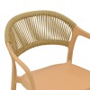 Ankara armchair pakoworld stackable pp cappuccino shade with beige rattan 57x48x80cm