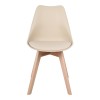 Καρέκλα Gaston pakoworld PP-PU taupe απόχρωση- φυσικό πόδι 43x51x75εκ