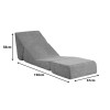 Πολυθρόνα-Κρεβάτι Ferderina pakoworld ύφασμα σε απόχρωση ανοιχτό γκρι 66x102x73εκ