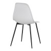 Καρέκλα Ballen pakoworld pp λευκό με μαύρα μεταλλικά πόδια 41.5x53x84.5εκ