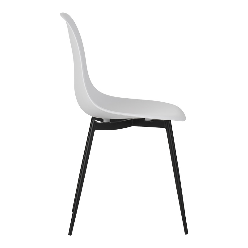 Ballen chair pakoworld pp white with black metal legs 41.5x53x84.5cm Ballen chair pakoworld pp white with black metal legs 41.5x53x84.5cm