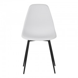 Ballen chair pakoworld pp white with black metal legs 41.5x53x84.5cm Ballen chair pakoworld pp white with black metal legs 41.5x53x84.5cm