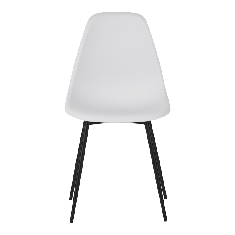 Ballen chair pakoworld pp white with black metal legs 41.5x53x84.5cm Ballen chair pakoworld pp white with black metal legs 41.5x53x84.5cm