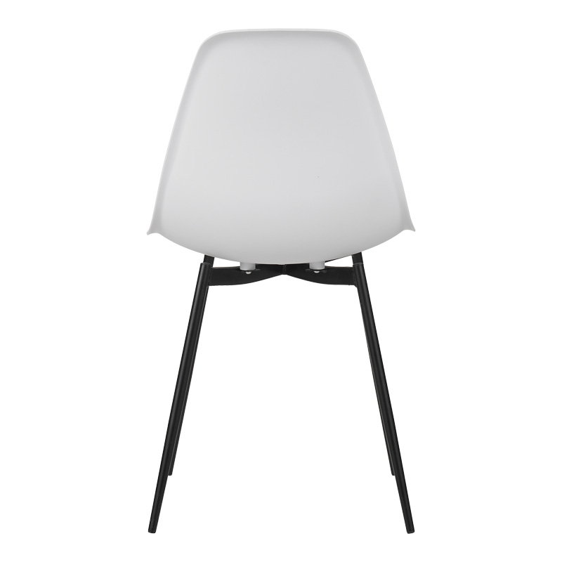 Ballen chair pakoworld pp white with black metal legs 41.5x53x84.5cm Ballen chair pakoworld pp white with black metal legs 41.5x53x84.5cm