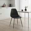 Καρέκλα Ballen pakoworld pp μαύρο με μαύρα μεταλλικά πόδια 41.5x53x84.5εκ