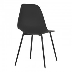 Ballen chair pakoworld pp black with black metal legs 41.5x53x84.5cm Ballen chair pakoworld pp black with black metal legs 41.5x53x84.5cm
