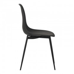 Ballen chair pakoworld pp black with black metal legs 41.5x53x84.5cm Ballen chair pakoworld pp black with black metal legs 41.5x53x84.5cm