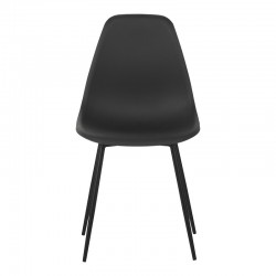 Ballen chair pakoworld pp black with black metal legs 41.5x53x84.5cm Ballen chair pakoworld pp black with black metal legs 41.5x53x84.5cm