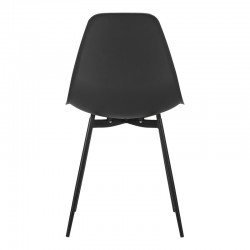 Ballen chair pakoworld pp black with black metal legs 41.5x53x84.5cm Ballen chair pakoworld pp black with black metal legs 41.5x53x84.5cm