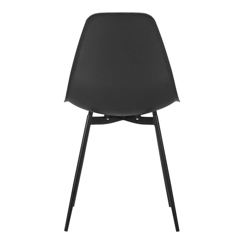 Ballen chair pakoworld pp black with black metal legs 41.5x53x84.5cm Ballen chair pakoworld pp black with black metal legs 41.5x53x84.5cm