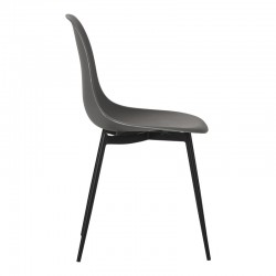 Ballen chair pakoworld pp anthracite with black metal legs 41.5x53x84.5cm Ballen chair pakoworld pp anthracite with black metal legs 41.5x53x84.5cm