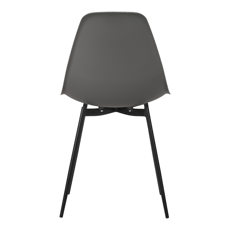 Ballen chair pakoworld pp anthracite with black metal legs 41.5x53x84.5cm Ballen chair pakoworld pp anthracite with black metal legs 41.5x53x84.5cm