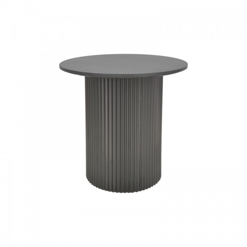 Βοηθητικό τραπέζι Dovel pakoworld mdf σε μαύρη απόχρωση Φ50x45εκ