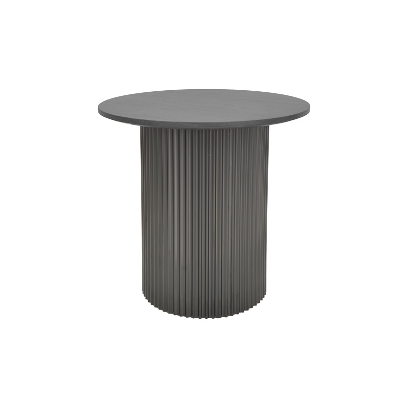 Βοηθητικό τραπέζι Dovel pakoworld mdf σε μαύρη απόχρωση Φ50x45εκ