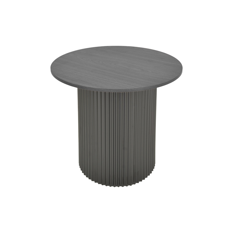 Βοηθητικό τραπέζι Dovel pakoworld mdf σε μαύρη απόχρωση Φ50x45εκ