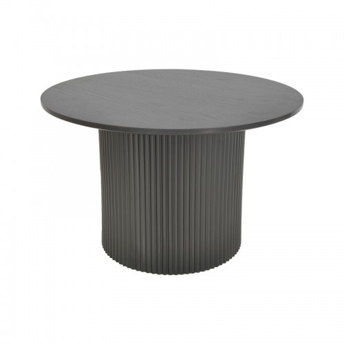 Τραπέζι σαλονιού Dovel pakoworld mdf σε μαύρη απόχρωση Φ70x40εκ