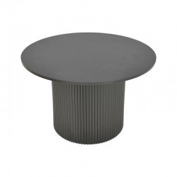 Τραπέζι σαλονιού Dovel pakoworld mdf σε μαύρη απόχρωση Φ70x40εκ