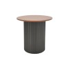 Dovel pakoworld side table mdf in walnut -black metal D50x50cm