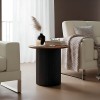 Dovel pakoworld side table mdf in walnut -black metal D50x50cm