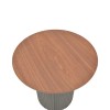Dovel pakoworld side table mdf in walnut -black metal D50x50cm