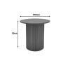 Dovel pakoworld side table mdf in walnut -black metal D50x50cm