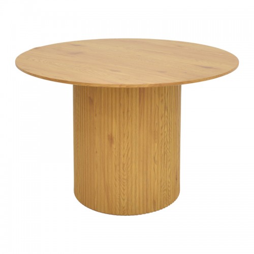 Τραπέζι Karulo pakoworld mdf σε sonoma απόχρωση Φ120x76εκ