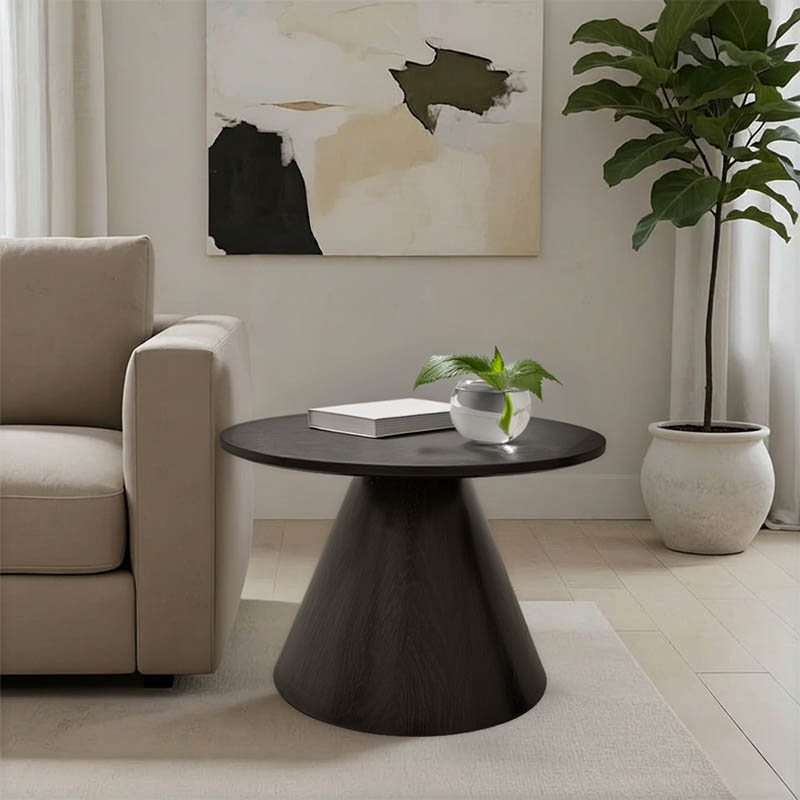 Donda pakoworld coffee table mdf in black shade D60x40cm