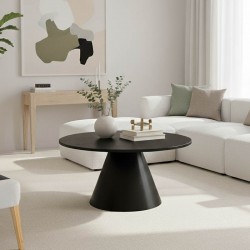 Donda pakoworld coffee table mdf in black shade D80x45cm