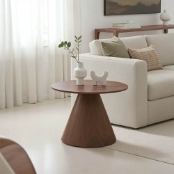 Donda pakoworld coffee table mdf in walnut shade D60x40cm