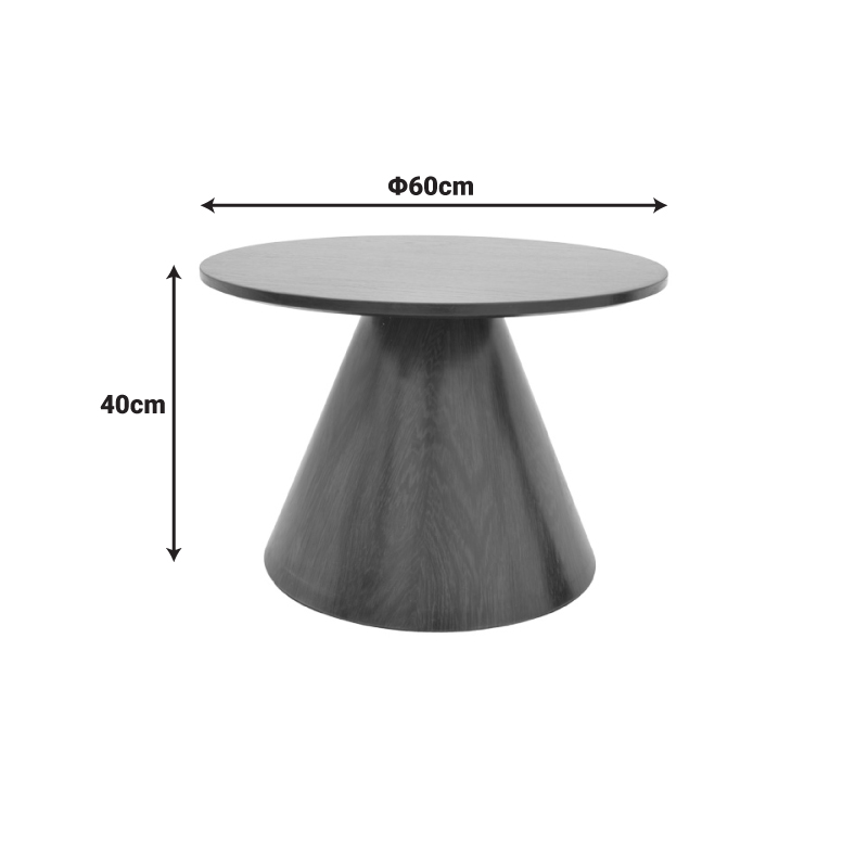 Donda pakoworld coffee table mdf in walnut shade D60x40cm