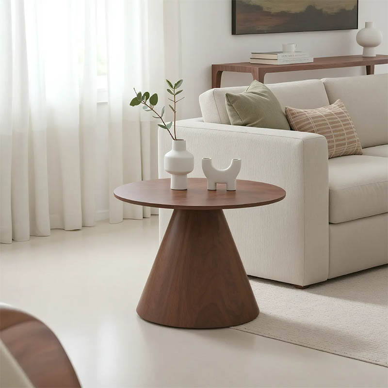 Donda pakoworld coffee table mdf in walnut shade D60x40cm
