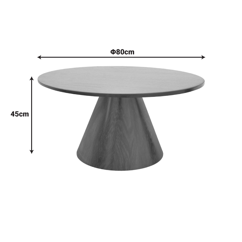 Donda pakoworld coffee table mdf in sonoma shade D80x45cm