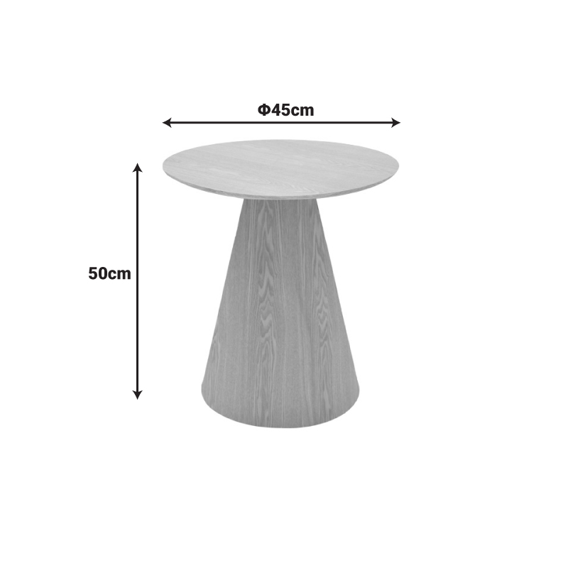 Βοηθητικό τραπέζι Donda pakoworld mdf-μέταλλο sonoma Φ45x46εκ