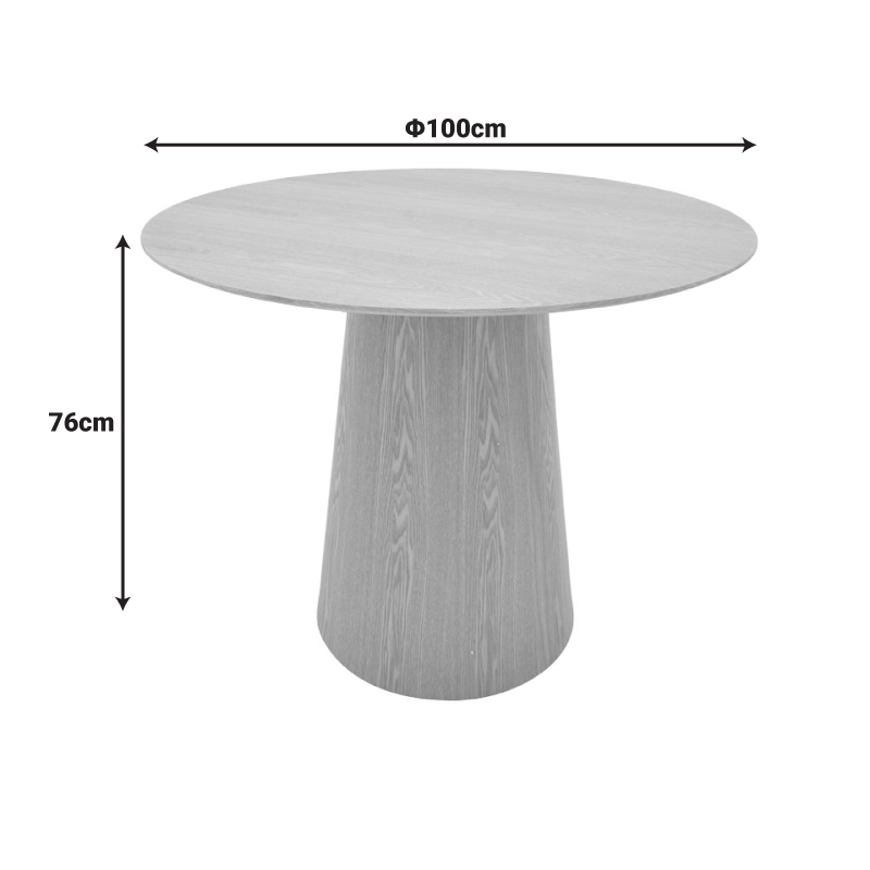 Donda pakoworld table mdf black D100x76cm