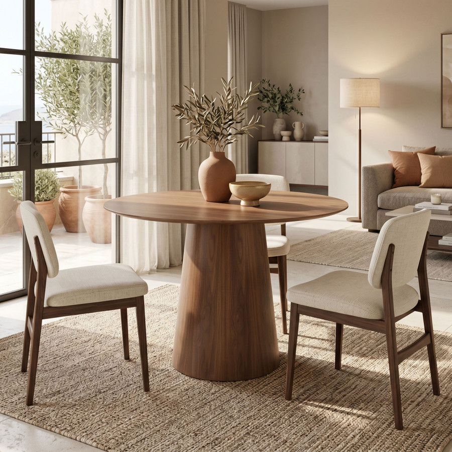 Donda pakoworld table mdf walnut D100x76cm